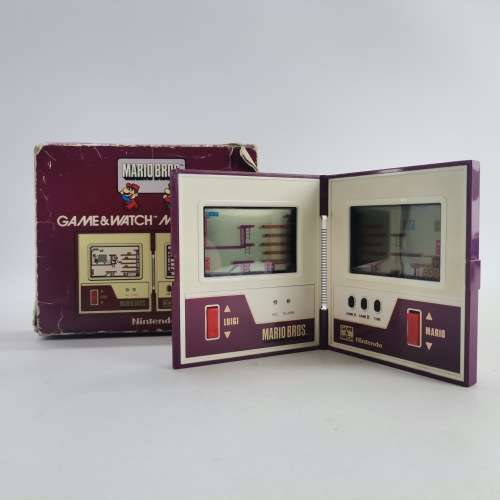 Original Boxed 1983 Nintendo Mario Bros. Game And Watch Multi Screen!!! Working, Original Bat. Cov!!