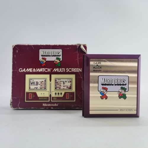 Original Boxed 1983 Nintendo Mario Bros. Game And Watch Multi Screen!!! Working, Original Bat. Cov!!