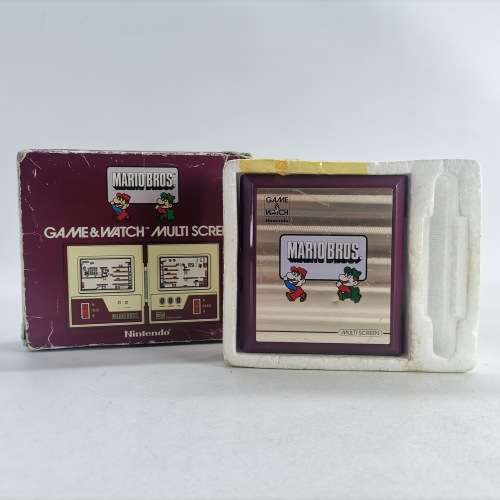Original Boxed 1983 Nintendo Mario Bros. Game And Watch Multi Screen!!! Working, Original Bat. Cov!!