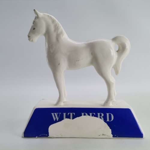 Original Vintage Porcelain White Horse Scotch Whisky Advertising Display!!!