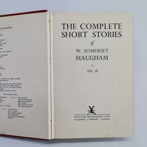 1953 The Complete Short Stories of W Somerset Maugham Vol III!!!