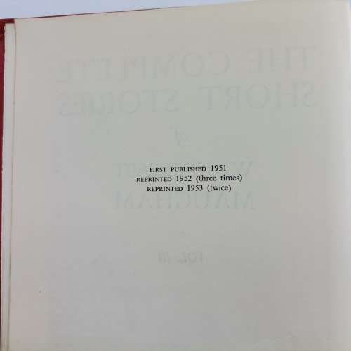 1953 The Complete Short Stories of W Somerset Maugham Vol III!!!