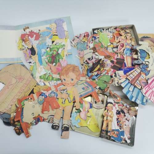 AMAZING!!! Colossal 1940`s to 1960`s Paper Doll and Dress Collection!!! Bid for all!!