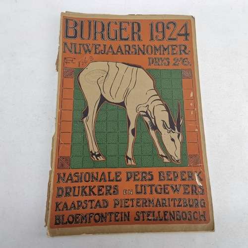 RARE!!! Large 1924 Burger Nuwejaarsnommer - Pierneef Cover!!!