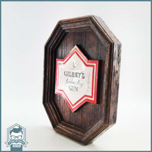 Vintage Gilbey`s London Dry Gin Bar Sign!!!