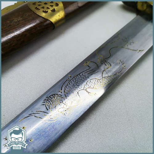 Original Shaolin/Wushu Sword In Steel Brass and Wood!!! 100cm Long!!!