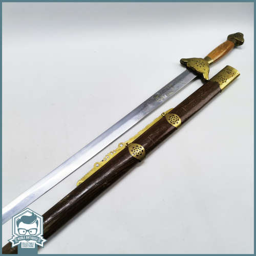 Original Shaolin/Wushu Sword In Steel Brass and Wood!!! 100cm Long!!!