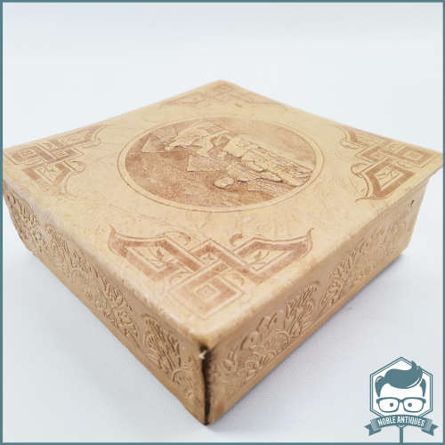 Original Hand Tooled Leather Egyptian Trinket Box!!!