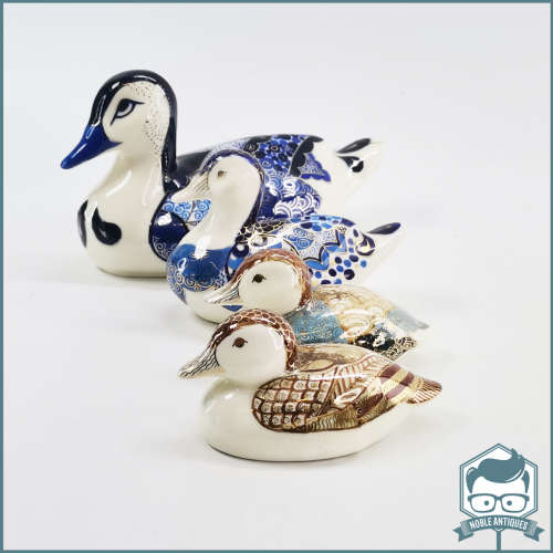 Highly Decorative Hand Painted Zimbabwe Porcelain Ducks By AG Sgma!!!
