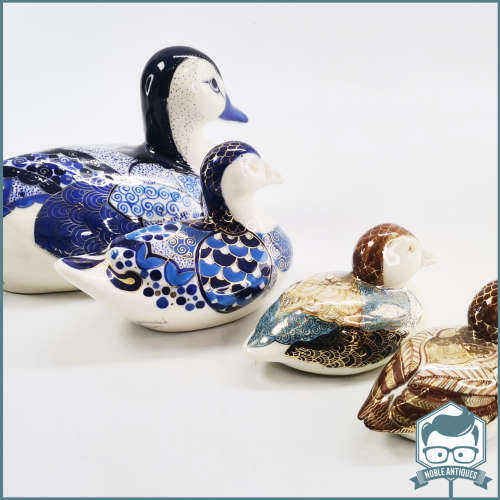 Highly Decorative Hand Painted Zimbabwe Porcelain Ducks By AG Sgma!!!