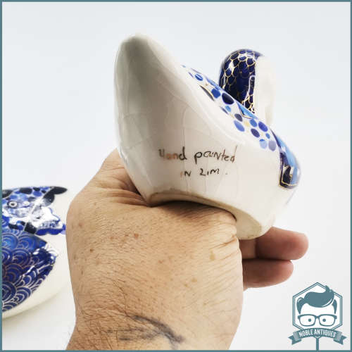 Highly Decorative Hand Painted Zimbabwe Porcelain Ducks By AG Sgma!!!