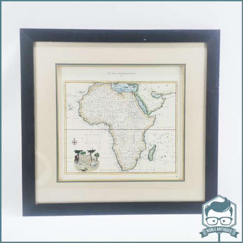 Fantastic!!! Large Framed 1747 The Africa Of Emanuel Bowen - Books of Zimbabwe Bulawayo!!70cm x 70cm