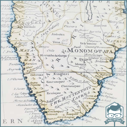 Fantastic!!! Large Framed 1747 The Africa Of Emanuel Bowen - Books of Zimbabwe Bulawayo!!70cm x 70cm