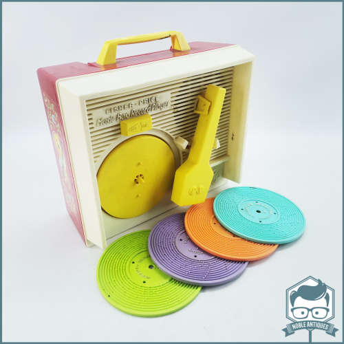 Working Vintage 1971 Fisher Price Record Player and Records!!!