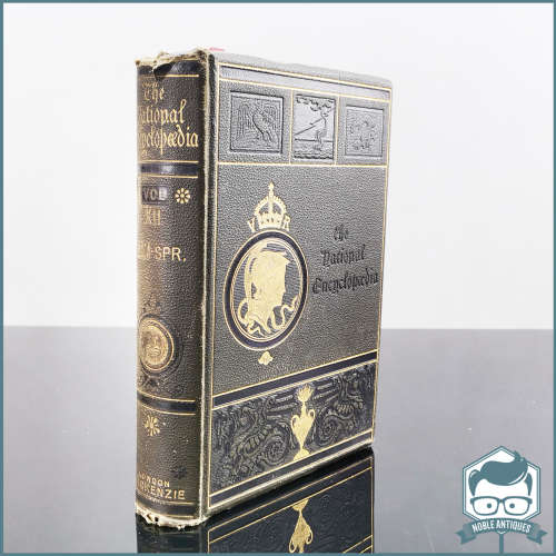 1880 Volume XII The National Encyclopedia - Many Engravings and Maps -  Large Foiled Hardcover !!!