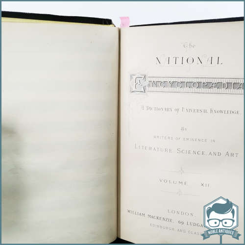 1880 Volume XII The National Encyclopedia - Many Engravings and Maps -  Large Foiled Hardcover !!!