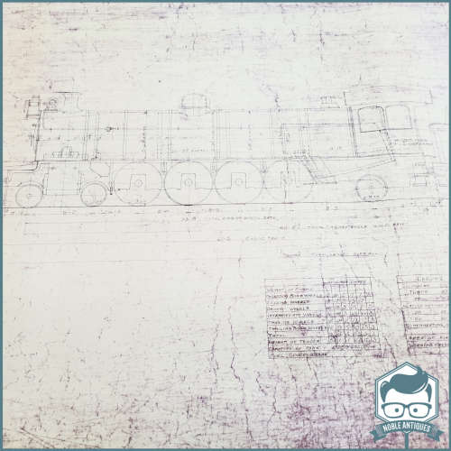 Original SAR-SAS Mechanical Blueprint Of  Main Line Locomotive 1200mm x 700mm (Red Bromide)