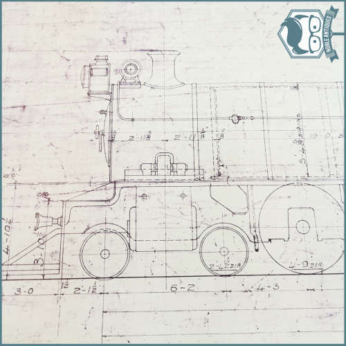 Original SAR-SAS Mechanical Blueprint Of  Main Line Locomotive 1200mm x 700mm (Red Bromide)