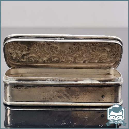 Antique Ornate Hallmarked Sterling Silver Pill or Snuff Box - 45g!!!