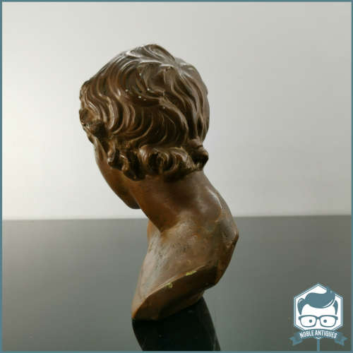 Vintage Plaster Bust Eros God of Love With Bronze Finish!!!