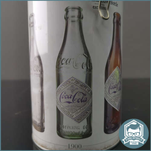 Lithographed Coca-Cola Bottles Evolution Round Clip Lid Tin!!!