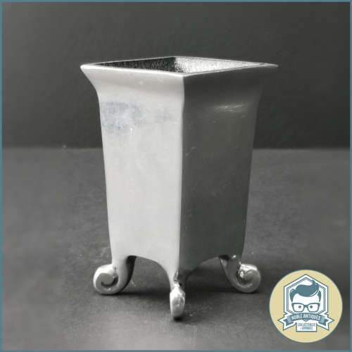 Decorative Pewter Swirl Footed Planter!!!