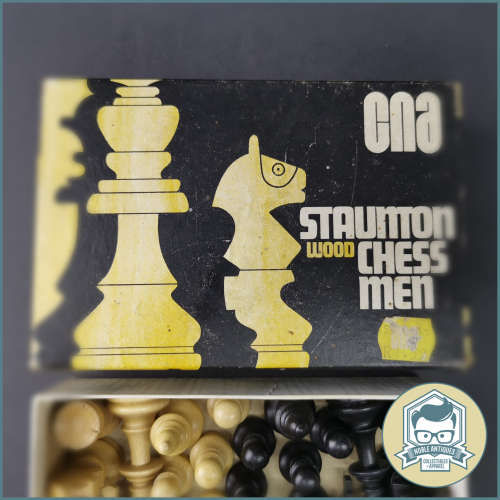 Vintage 1984 Boxed Complete CNA Chess Pieces!!!
