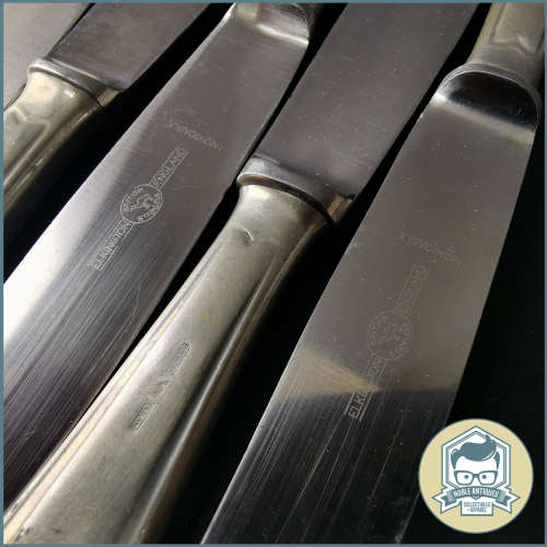 Vintage Elkington England Silverplate Dinner Knife Set!!!