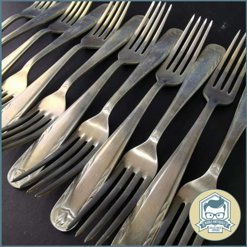 Vintage Elkington England Silverplate Dinner Fork Set!!!