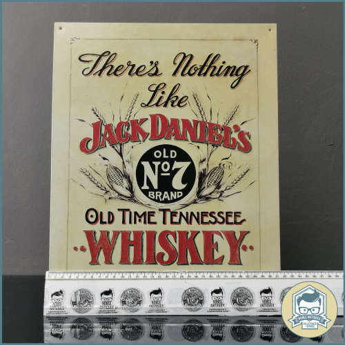 Licensed Jack Daniel`s Whiskey Tin Metal Sign Made in USA by Desperate Enterprises!!! 40cm Tall