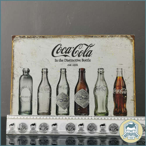 Licensed Coca Cola Tin Metal Sign Made in USA by Desperate Enterprises!!! 40cm Wide