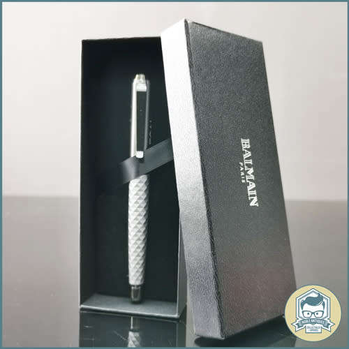 Original Boxed Faceted Metal Branded Balman Paris Ball Point Pen!!!