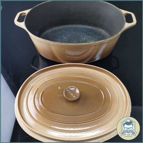 Extremely Heavy Original Invicta Cast Iron Pot with Lid!!!