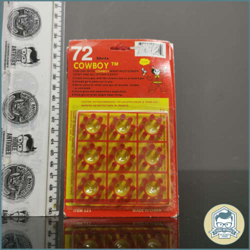 Original Carded Vintage 8 SHOT PLASTIC DISC CAP GUN BULLETS!!! Bid for All!!!