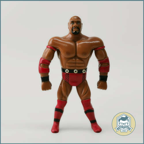 Vintage 1995 Ahmed Johnson WWE WWF BEND-EMS Just Toys!!! 12cm Tall
