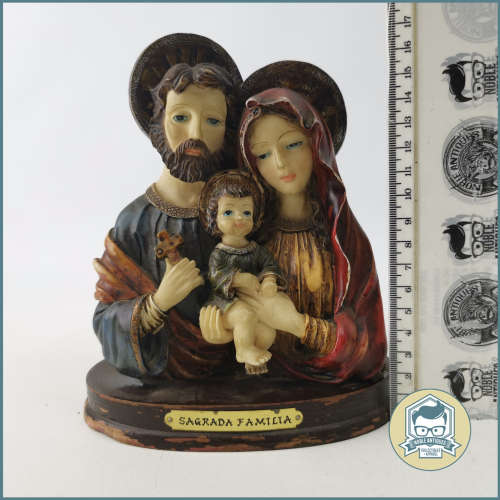 Detailed Cast Hand Painted Holy Family on Wood Base!!!