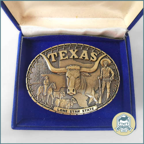 Solid Brass TEXAS Lone Star State Belt Buckle!!!