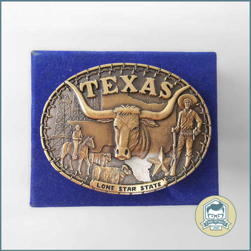 Solid Brass TEXAS Lone Star State Belt Buckle!!!
