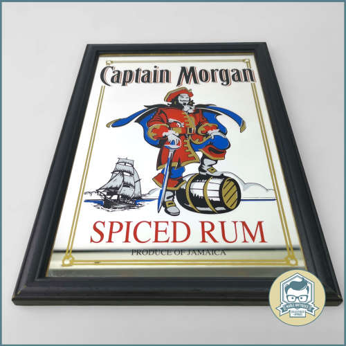 Original Vintage Captain Morgan Bar Mirror!!! 320mm x 220mm