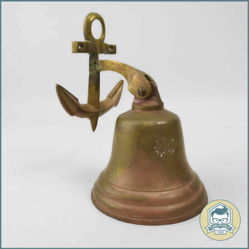 Polished Brass Ship Bell and Anchor Wall Hanging Decorative bell!!!
