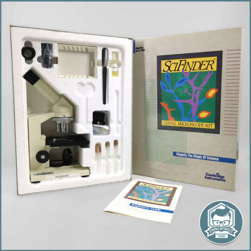 Large Original Boxed Cambridge SciFinder 1200XL Microscope!!! Box2