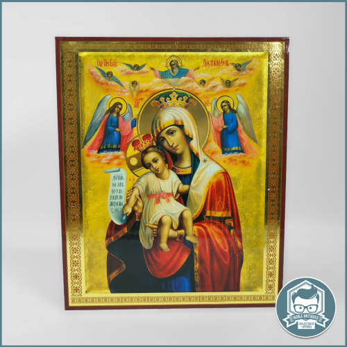 Highly Decorative Russian icon of the Dostóino yesť (Axion Estin) or Miluyushchaya!!!