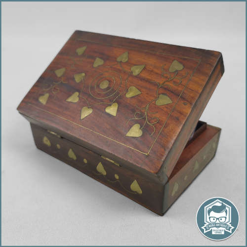 Handcrafted Rosewood and Brass Inlay Keepsake/Jewelry Box!!!