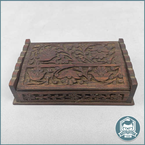 Handcrafted Floral Carved Rosewood Keepsake/Jewelry Box!!!