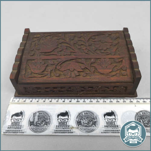 Handcrafted Floral Carved Rosewood Keepsake/Jewelry Box!!!