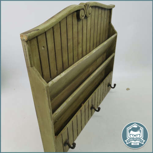 Vintage Wall Mount Coat Hook and Newspaper Rack!!!!!!