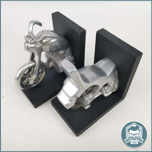 Cast Metal Motorcycle Bookends!!