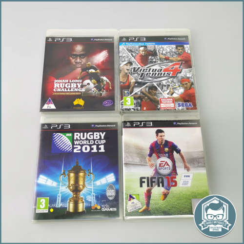 PlayStation 3 RUGBY CHALLENGE, RUGBY 2011 Virtua Tennis and FIFA 15 Game Collection!!!