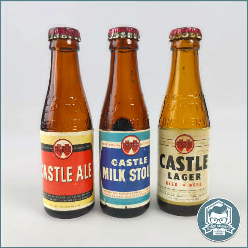 Vintage Auburn MINI CASTLE BEER, Ale and Milk Stout BOTTLES !!!
