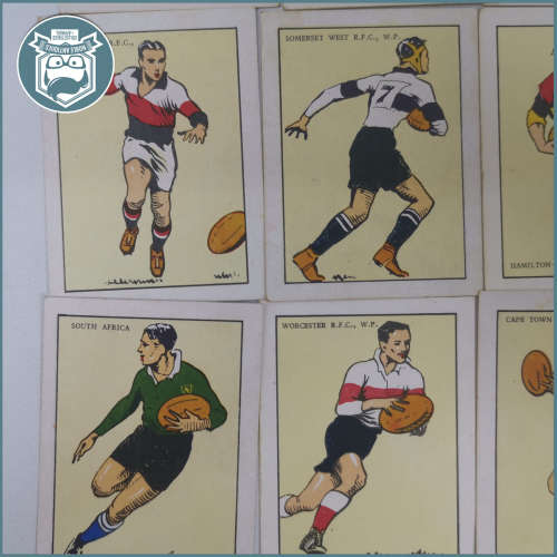 RARE!!! 64 Original Springbok Cigarette Album SOUTH AFRICAN RUGBY FOOTBALL CLUBS Cards!!!
